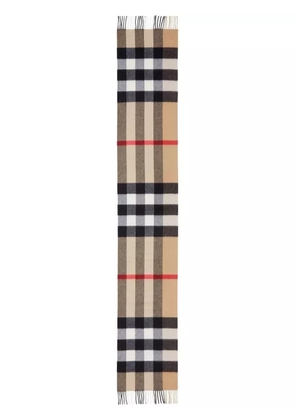 Burberry checked cashmere scarf - Neutrals