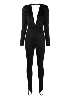 Philipp Plein plunging V-neck jumpsuit - Black
