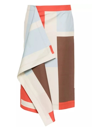 FENDI FF Puzzle-print midi skirt - Neutrals
