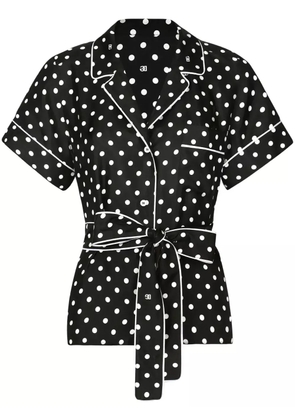 Dolce & Gabbana polka-dot print silk shirt - Black