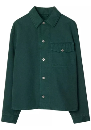 Burberry EKD-embroidered cotton jacket - Green