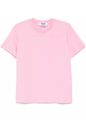 MSGM logo-embroidered T-shirt - Pink