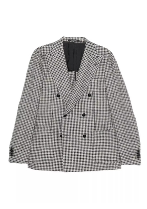 Tagliatore houndstooth double-breasted blazer - Grey