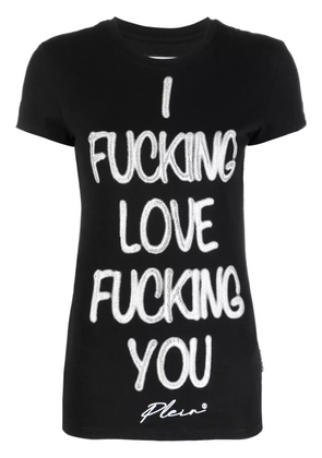 Philipp Plein slogan-print T-shirt - Black