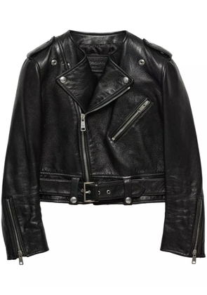 Prada leather biker jacket - Black