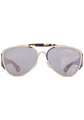 Burberry Eyewear Shield pilot-frame sunglasses - Gold