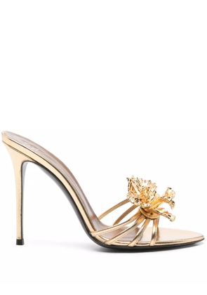 Giuseppe Zanotti 105mm Orchid Mule sandals - Gold
