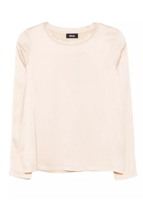 DIXIE long-sleeve satin T-shirt - Neutrals