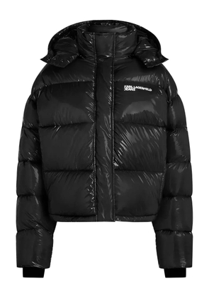 Karl Lagerfeld Jeans hooded puffer jacket - Black