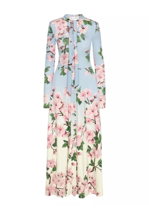 Oscar de la Renta Cherry Blossom ombré dress - Blue