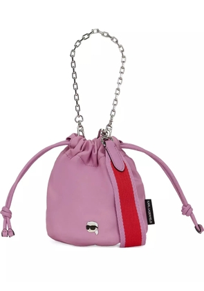 Karl Lagerfeld small Ikon bucket bag - Pink