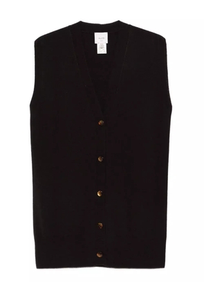 Alysi button-front vest - Brown