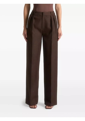 Manière De Voir Julie twin-pleat tailored trousers - Brown