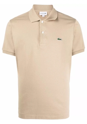Lacoste logo-patch polo shirt - Neutrals