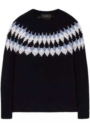 Alanui fair isle intarsia-knit wool sweater - Blue