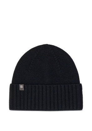 Boggi Milano ribbed beanie - Black