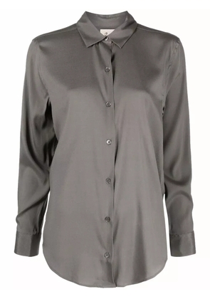 PAULA long-sleeve silk shirt - Green