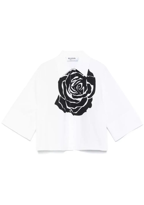 Blugirl rose-print shirt - White