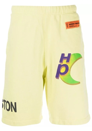 Heron Preston logo-print track shorts - Yellow