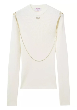 PUCCI logo-plaque chain-link ribbed top - White