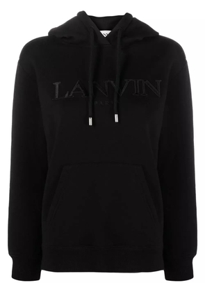 Lanvin logo-print drawstring hoodie - Black