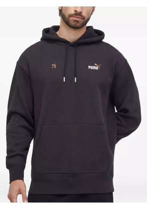 PUMA logo-embroidered graphic hoodie - Black