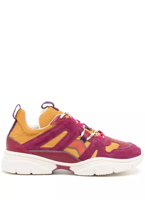 ISABEL MARANT Kindsay panelled leather sneakers - Purple