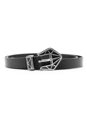 ISABEL MARANT Coraline geometric-buckle leather belt - Black