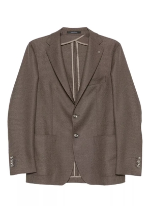 Tagliatore textured two-button blazer - Brown