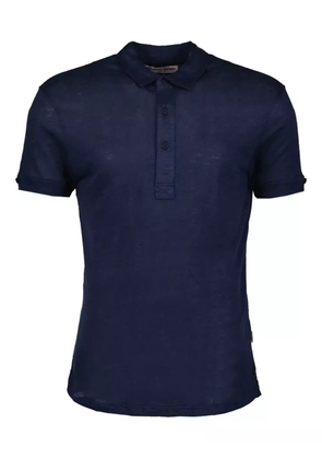 Orlebar Brown short-sleeved linen polo shirt - Blue