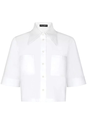 Dolce & Gabbana cropped cotton shirt - White