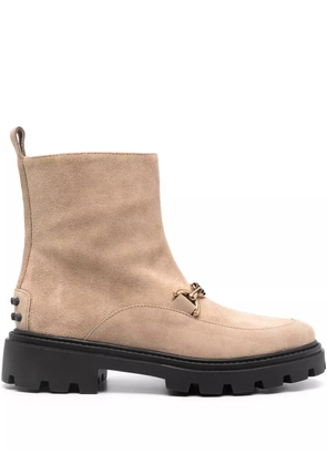 Tod's suede ankle boots - Neutrals