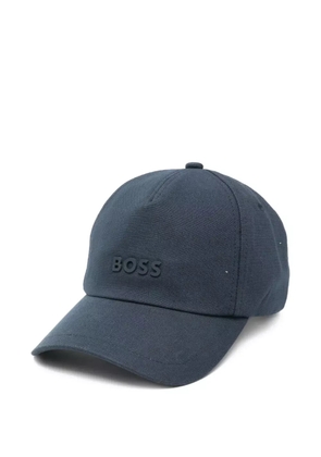 BOSS logo-embossed cap - Blue
