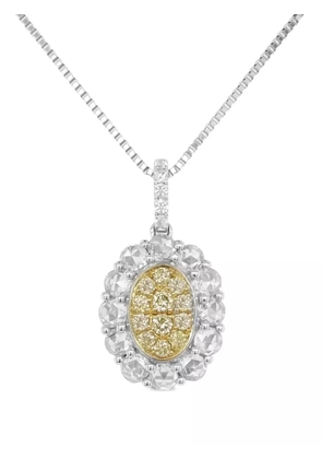 HYT Jewelry 18kt gold and platinum diamond necklace - Silver