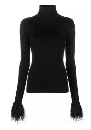 MANURÍ Elektra roll-neck knitted top - Black