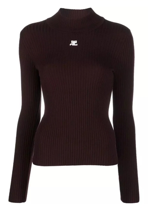 Courrèges Reedition ribbed sweater - Brown