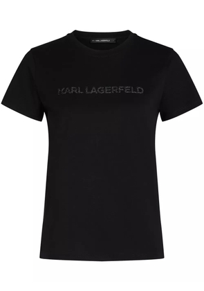 Karl Lagerfeld glitter logo T-shirt - Black