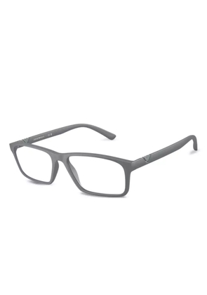 Emporio Armani rectangle-frame glasses - Grey