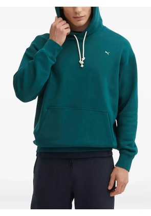 PUMA logo-embroidery hoodie - Green