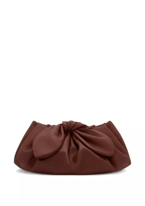Oscar de la Renta leather clutch bag - Brown