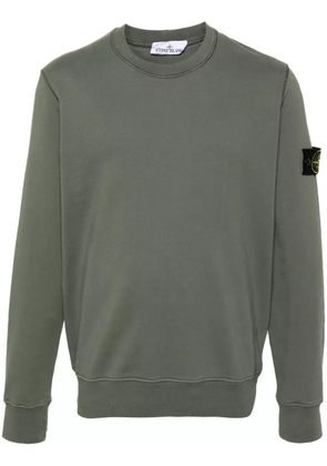 Stone Island logo-appliqué cotton sweatshirt - Green