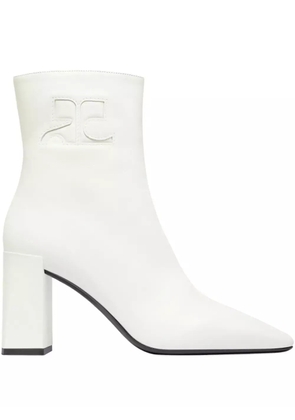 Courrèges block-heel ankle boots - 0001 - HERITAGE WHITE