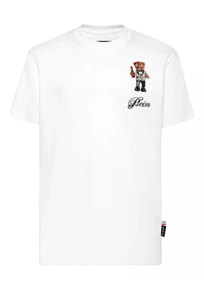 Philipp Plein teddy bear-embellished T-shirt - White