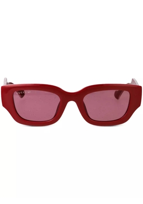 Gucci Eyewear GG rectangle-frame sunglasses - Red