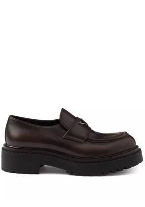Prada leather loafers - Brown