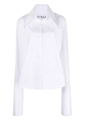 Almaz split-detail poplin-cotton shirt - White