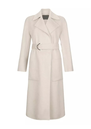 LIU JO belted notched-collar coat - Neutrals