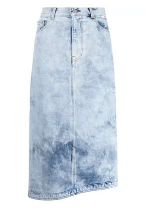 Kimhekim acid-wash midi skirt - Blue