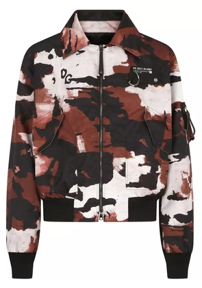 Dolce & Gabbana camouflage-print jacket - Red