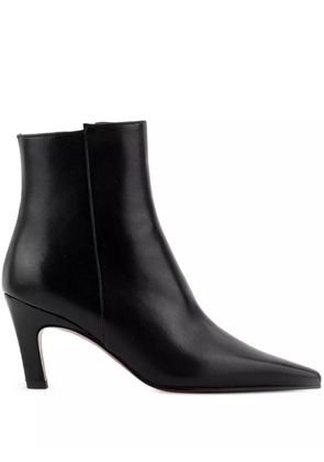 Paul Warmer 70mm Sharp pointed-toe leather boots - Black